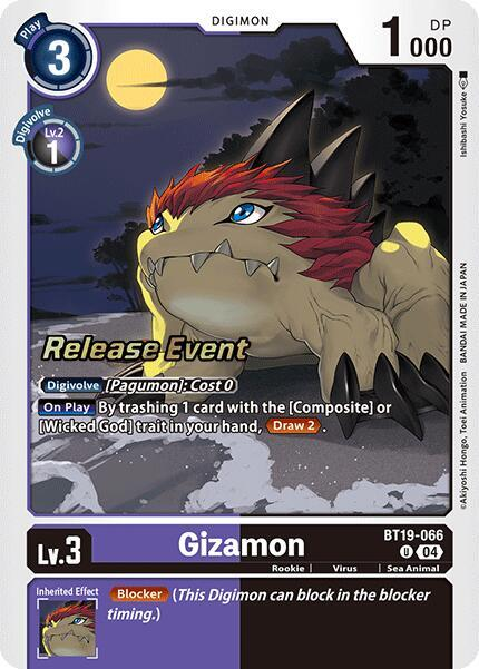 [Release Event Stamped] Gazimon (BT19-066) Uncommon