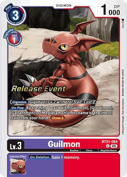 [Release Event Stamped] Guilmon (BT21-064) Uncommon