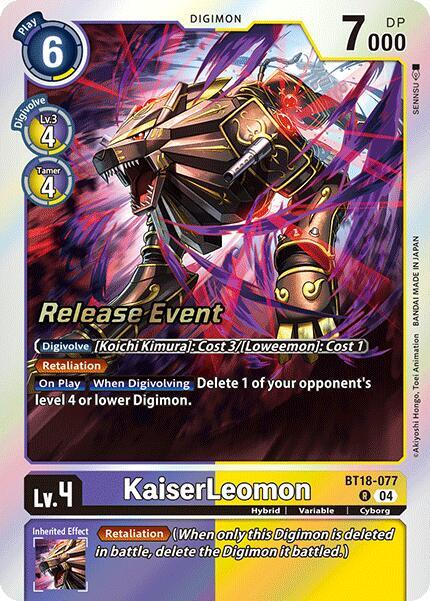 [Release Event Stamped] KaiserLeomon (BT18-077) Rare