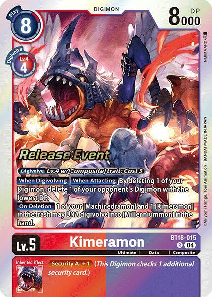 [Release Event Stamped] Kimeramon (BT18-015) Rare