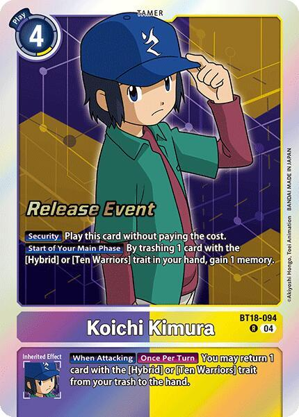 [Release Event Stamped] Koichi Kimura (BT18-094) Rare