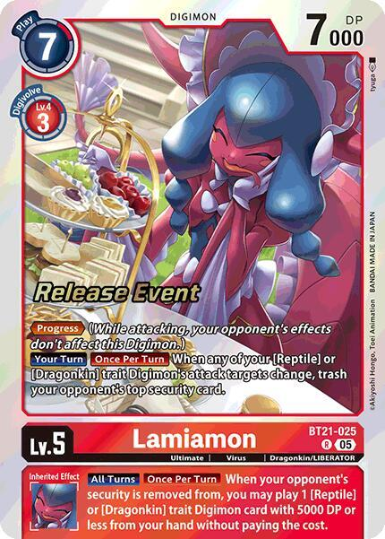 [Release Event Stamped] Lamiamon (BT21-025) Rare