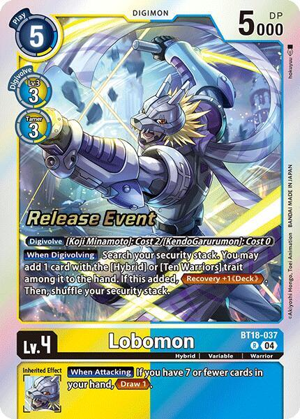 [Release Event Stamped] Lobomon (BT18-037) Rare