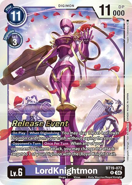 [Release Event Stamped] LordKnightmon (BT19-072) Rare