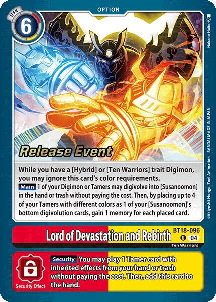 [Release Event Stamped] Lord of Devastation and Rebirth (BT18-096) Uncommon