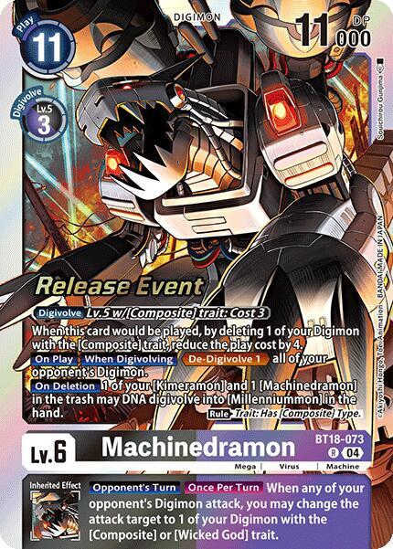 [Release Event Stamped] Machinedramon (BT18-073) Rare