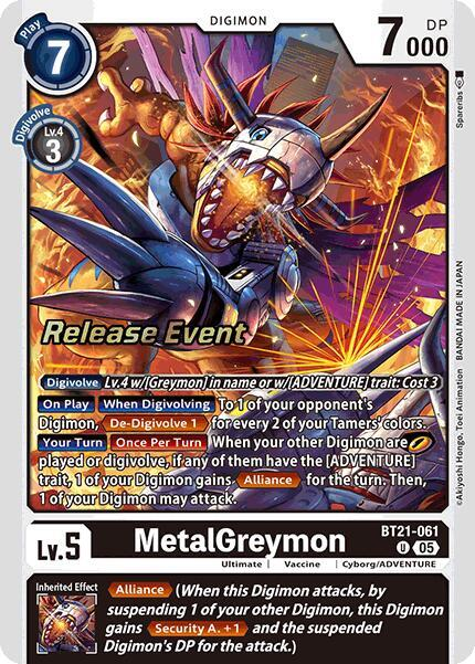 [Release Event Stamped] MetalGreymon (BT21-061) Uncommon