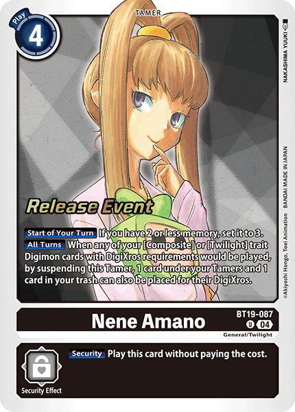 [Release Event Stamped] Nene Amano (BT19-087) Uncommon