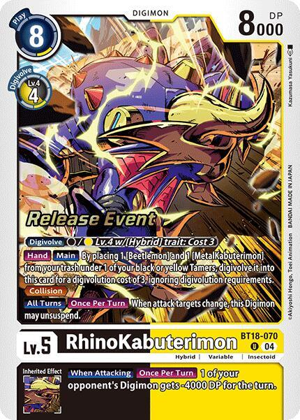 [Release Event Stamped] RhinoKabuterimon (BT18-070) Uncommon
