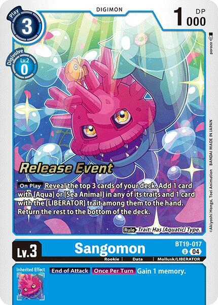 [Release Event Stamped] Sangomon (BT19-017) Uncommon