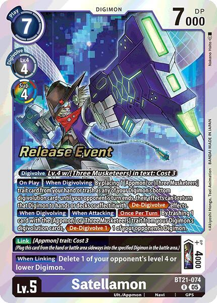 [Release Event Stamped] Satellamon (BT21-074) Rare