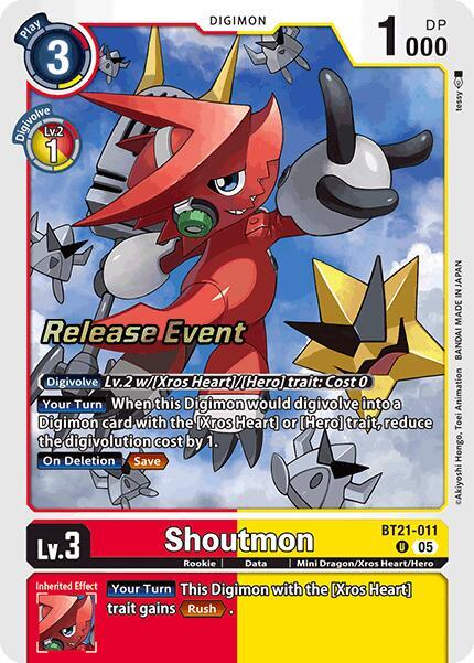 [Release Event Stamped] Shoutmon (BT21-011) Uncommon