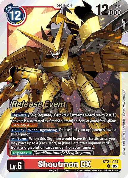 [Release Event Stamped] Shoutmon DX (BT21-027) Rare
