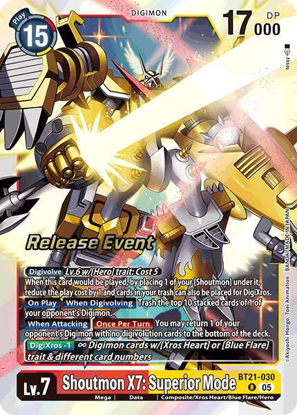 [Release Event Stamped] Shoutmon X7: Superior Mode (BT21-030) Rare
