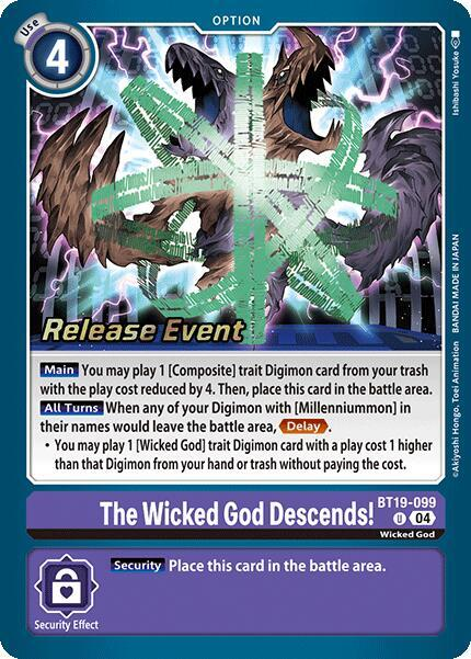 [Release Event Stamped] The Wicked God Descends! (BT19-099) Rare