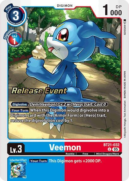 [Release Event Stamped] Veemon (BT21-032) Uncommon