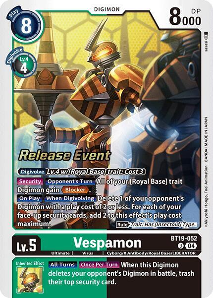 [Release Event Stamped] Vespamon (BT19-052) Uncommon