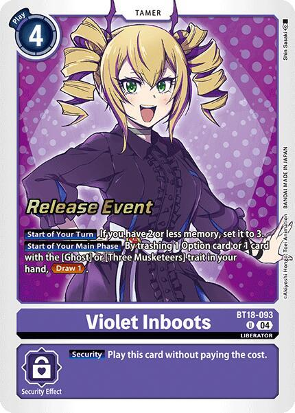 [Release Event Stamped] Violet Inboots (BT18-093) Uncommon