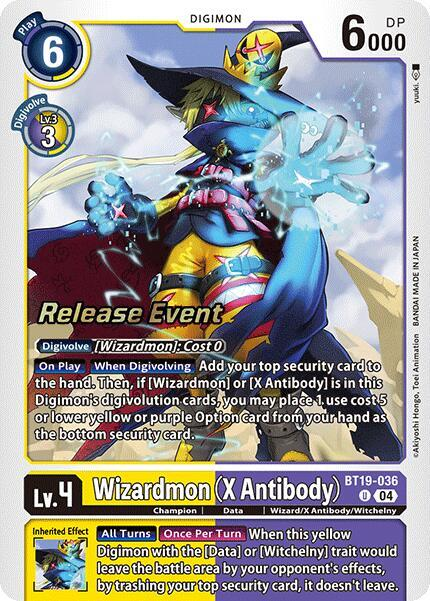 [Release Event Stamped] Wizardmon (X Antibody) (BT19-036) Uncommon
