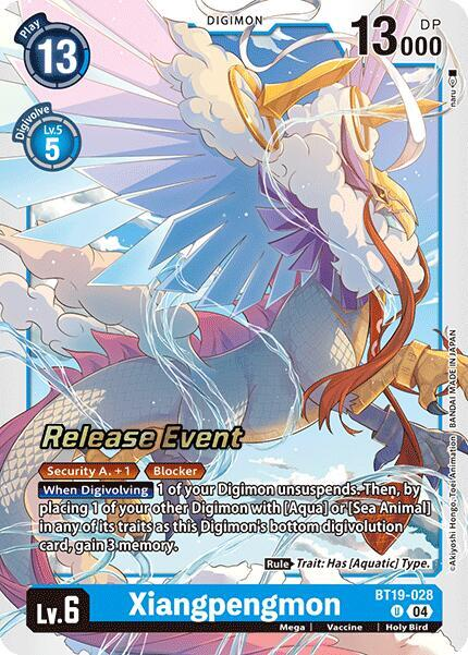 [Release Event Stamped] Xiangpengmon (BT19-028) Uncommon