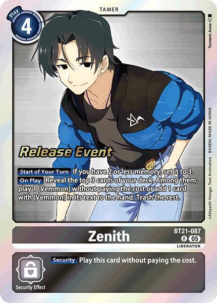 [Release Event Stamped] Zenith (BT21-087) Rare