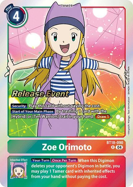 [Release Event Stamped] Zoe Orimoto (BT18-090) Rare