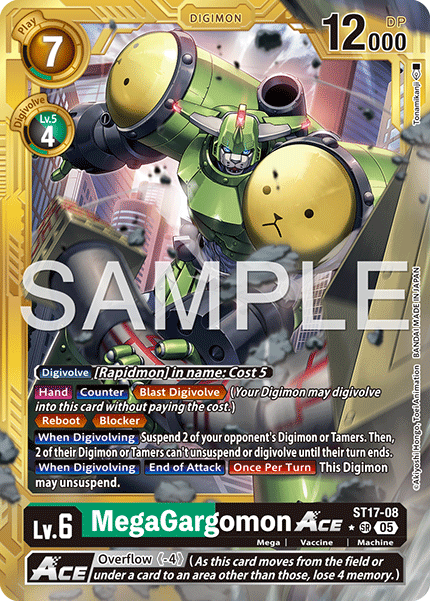 MegaGargomon ACE (ST17-08) Digimon Generation [AD01] Gold