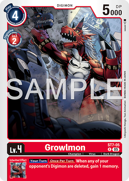 Growlmon (ST7-05) Digimon Generation [AD01]