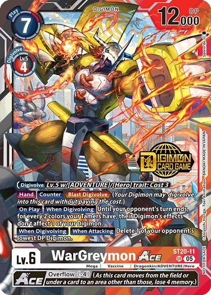 WarGreymon ACE (ST20-11) Super Rare (Welcome Tamers Pack)