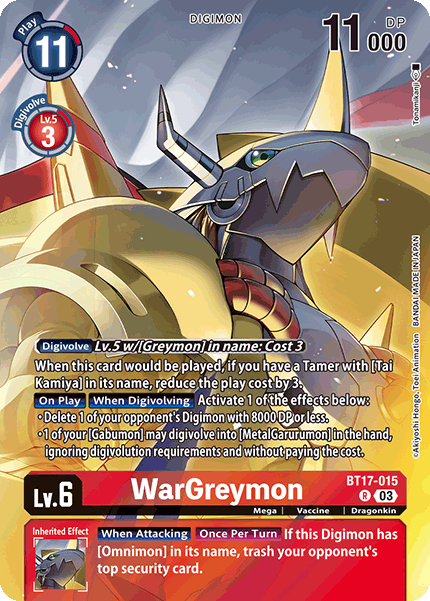 Wargreymon (BT17-015) PB19 Alternative Art