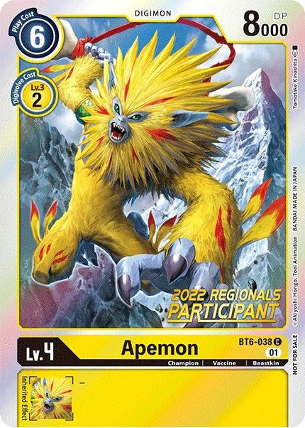 Apemon (BT6-038) (2022 Regionals Participant)