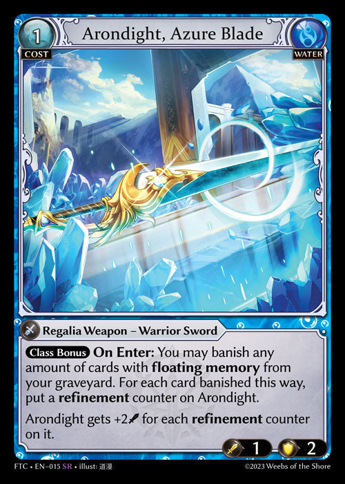 Arondight Azure Blade (Fractured Crown) EN-015 Super Rare