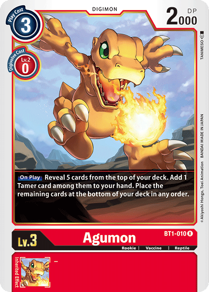 Agumon (BT1-010) Rare