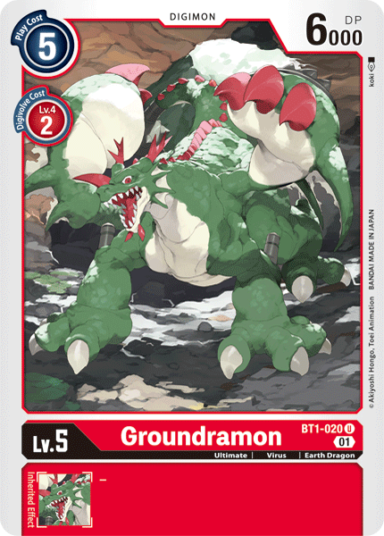 Groundramon (BT1-020) ST7 Reprint
