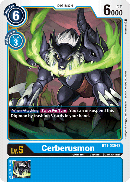 Cerberusmon (BT1-039) Rare