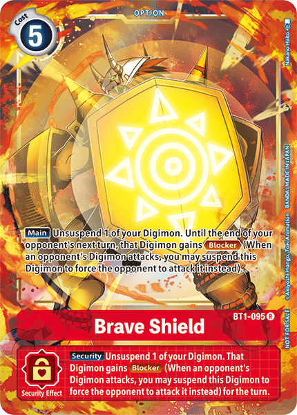 Brave Shield (BT1-095) Alternative Art (Dash pack)