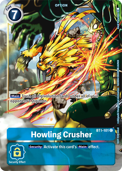 Howling Crusher (BT1-101) Alternative Art (Dash pack)