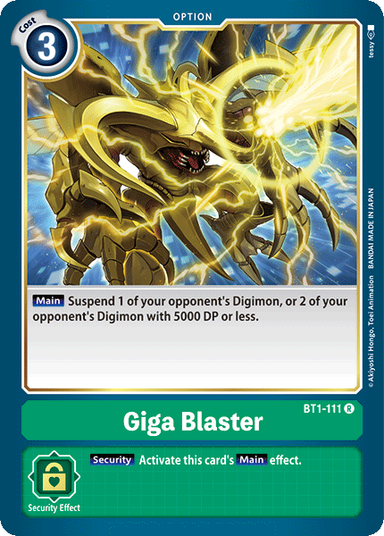 Giga Blaster (BT1-111) Rare