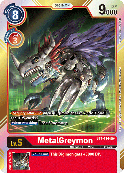 MetalGreymon (BT1-114) Secret Rare