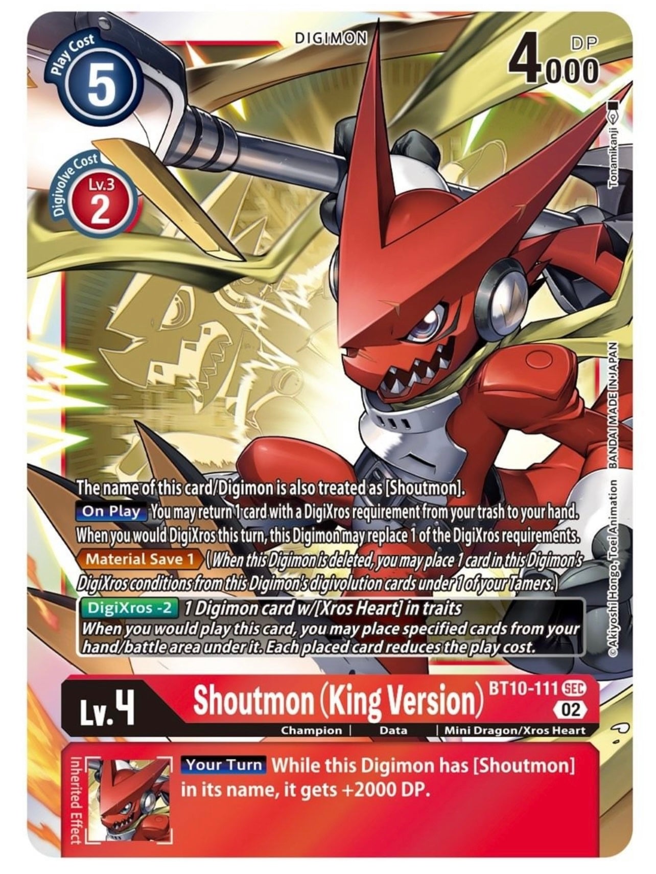 Shoutmon (King Version) (BT10-111) Secret Rare