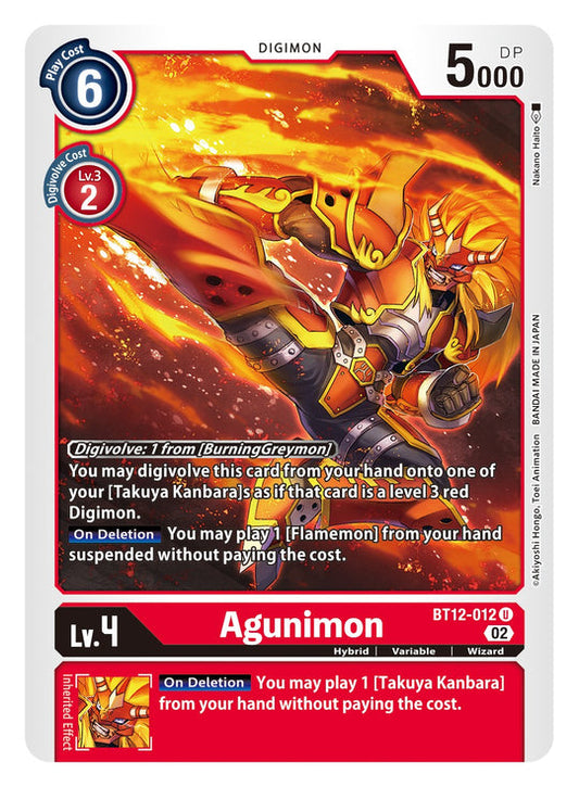 Agunimon (BT12-012) Uncommon