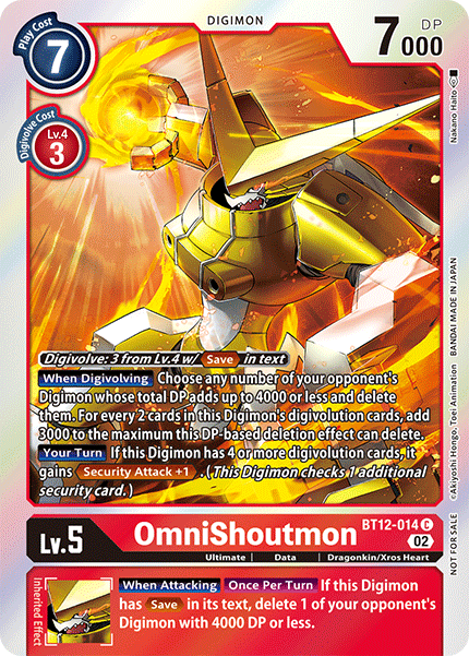 OmniShoutmon (BT12-014) Box Topper