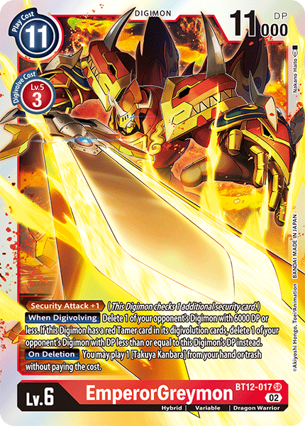 EmperorGreymon (BT12-017) Super Rare