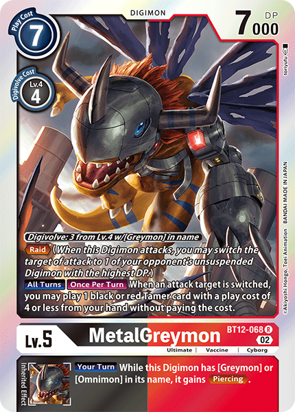 MetalGreymon (BT12-068) Rare