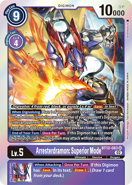 Arresterdramon: Superior Mode (BT12-083) Super Rare