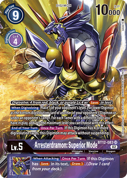 Arresterdramon: Superior Mode (BT12-083) Alternative Art