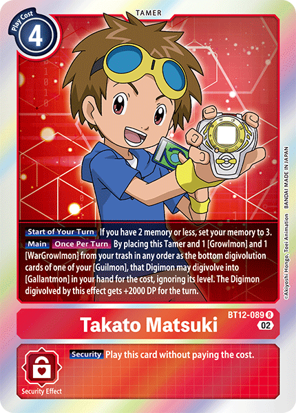 Takato Matsuki (BT12-089) Rare