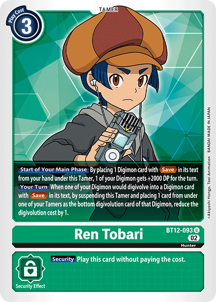 Ren Tobari (BT12-093) Uncommon