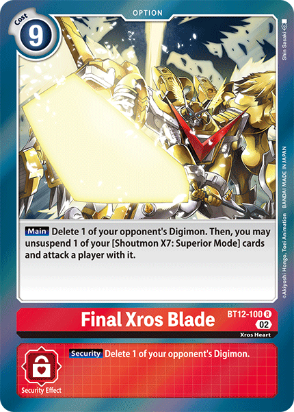 Final Xros Blade (BT12-100) Rare