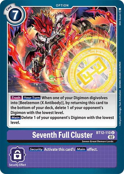 Seventh Full Cluster (BT12-110) Uncommon